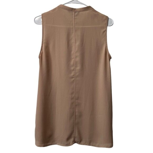 Banana Republic Blouse Sleeveless Blouse Ruffle Size Small Office Career Formal - Picture 2 of 10